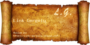 Link Gergely névjegykártya